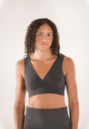 Amningsbh i merinoull - Dark Grey Melange