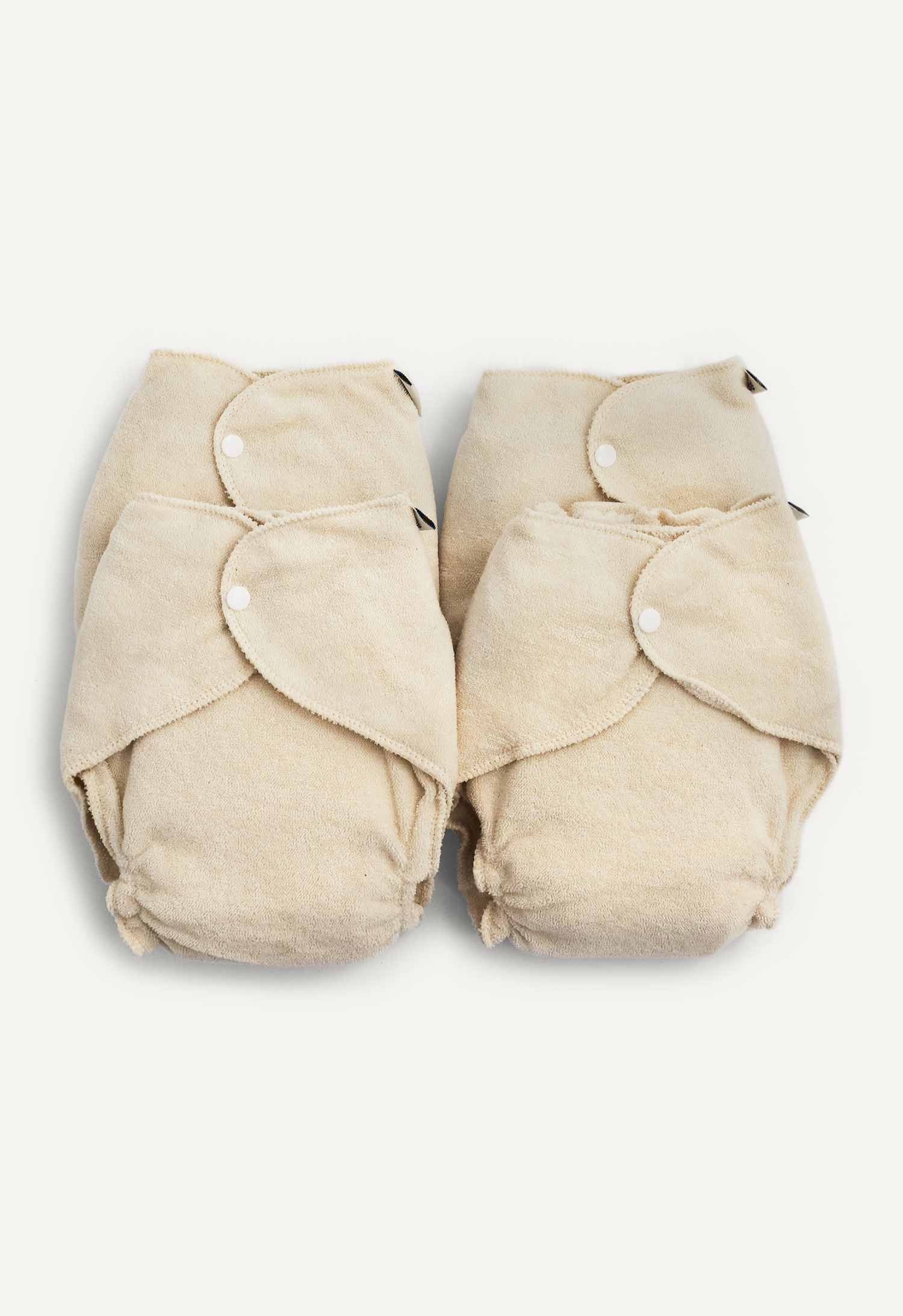 Terry Diapers - Newborn - Natural - 4 pack