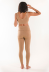 Gravidleggings i merinoull - Brown Melange