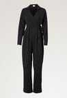 Gravidjumpsuit med krage - Svart