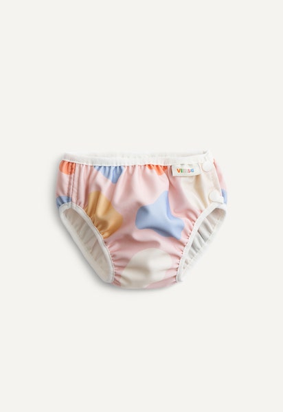 Badblöja med sidoknäppning - Rosa print