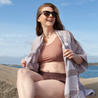 Ribbad badtopp - Crop Top - Rose Brown
