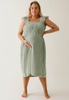 Boho amningsklänning med smock - Green Tea