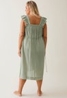 Boho amningsklänning med smock - Green Tea