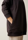 Oversized sweatshirt med amningsfunktion - Svart
