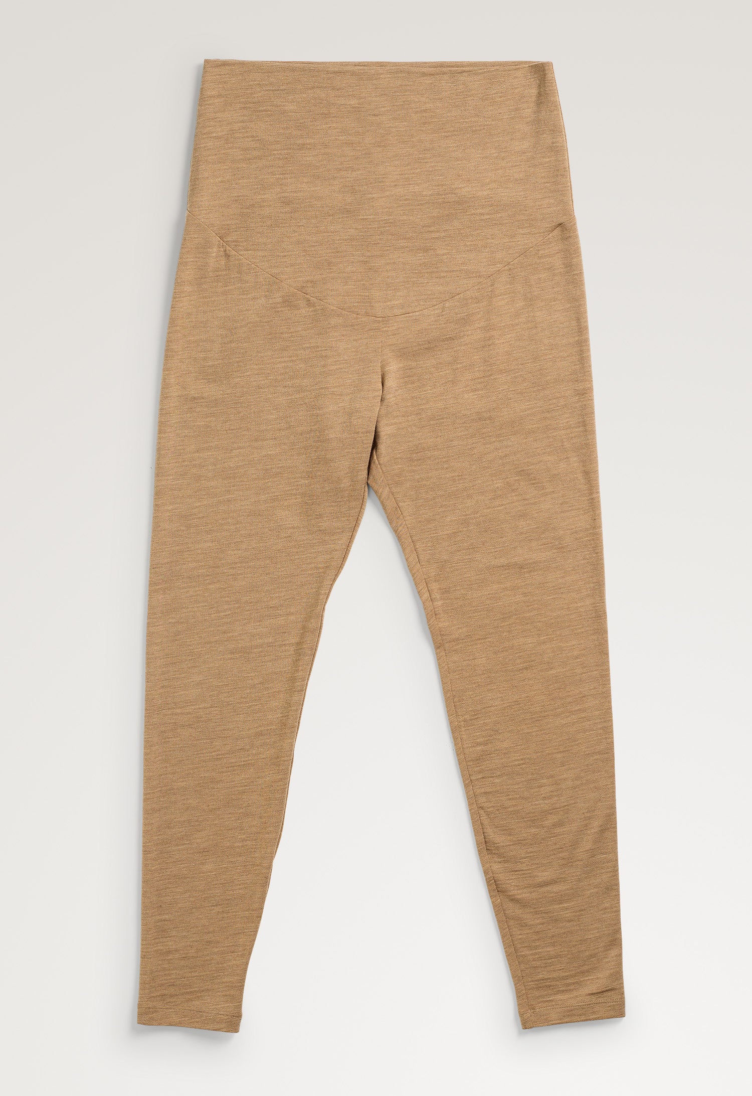 Gravidleggings i merinoull - Brown Melange