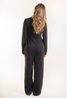 Gravidjumpsuit med krage - Svart